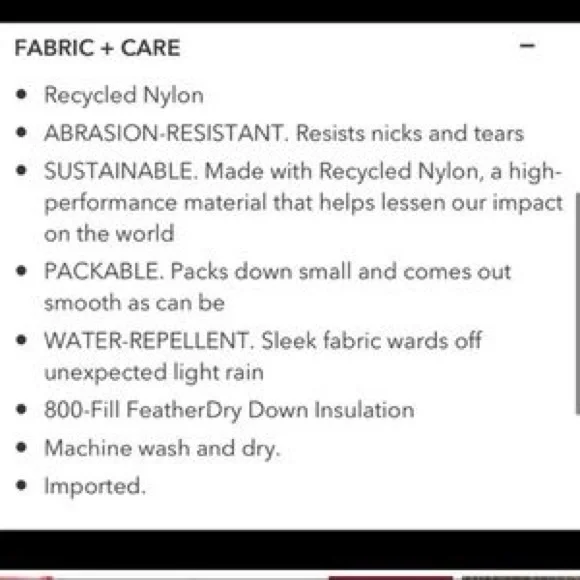 Athleta down puffer jacket - Picture 7 of 7